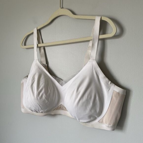 Honeylove Crossover Wireless Bra White Beige Supportive Comfort Women's Size 2X - Picture 3 of 11